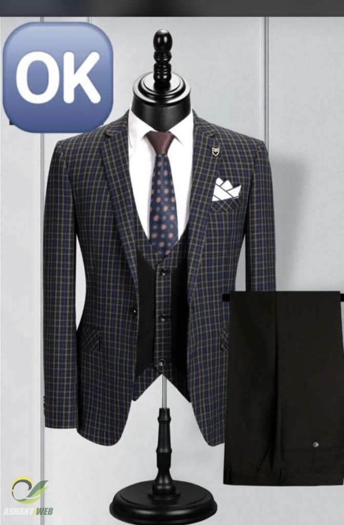 Tweed Plaid Notch Suit